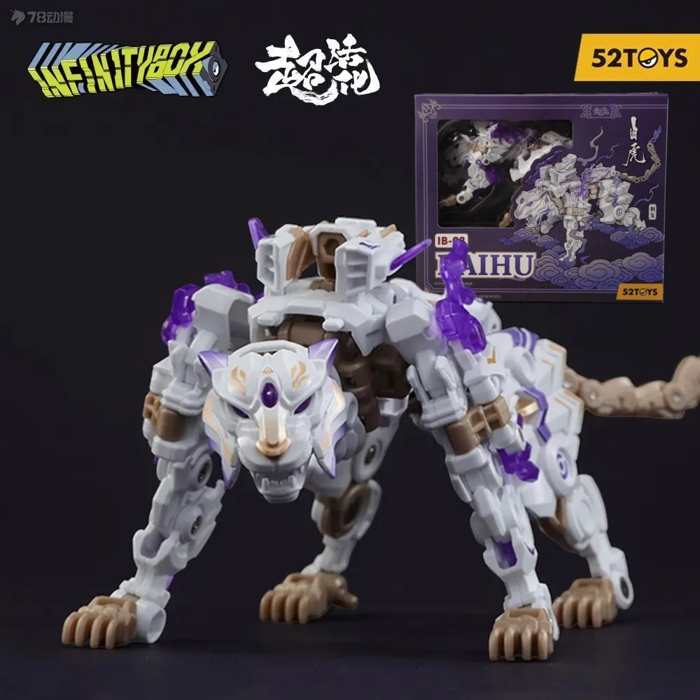 

52TOYS, оригинальная серия INFINTYBOX IB-03 BaiHu, игрушка-трансформер, готовая фигурка из меха, коллекционные подарки для мальчиков