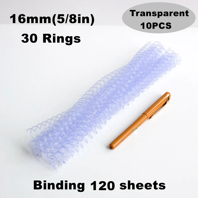 5/10PCS High Capacity Plastic Spiral Binding Coils, DIY Book Rings