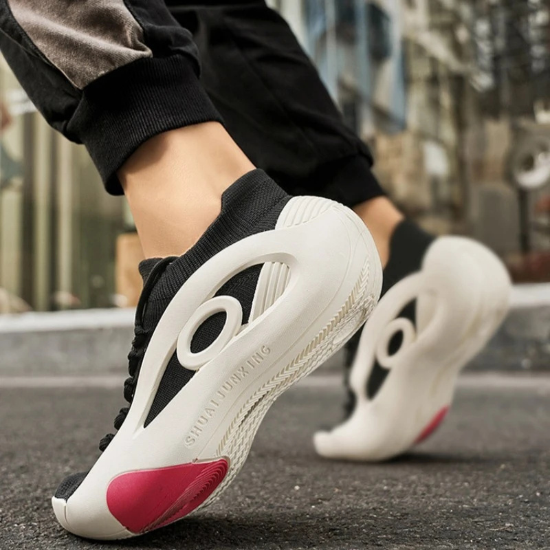 

Men's Breathable Mesh Running Shoes Thick Sole Casual Sneakers Comfortable Non-slip Athletic Footwear for Youth 2025 Summer New