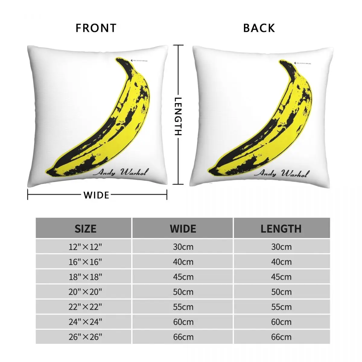 The Banana Square Pillowcase Polyester Linen Velvet Printed Zip Decor Throw Pillow Case Bed Cushion Cover Wholesale