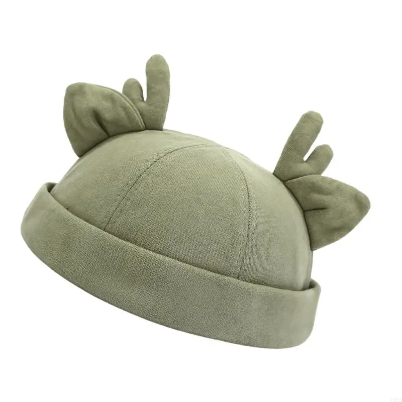 1xca Cool Brimless Breams Chapeau réglable Leon Hat Antler Ears Street Wear