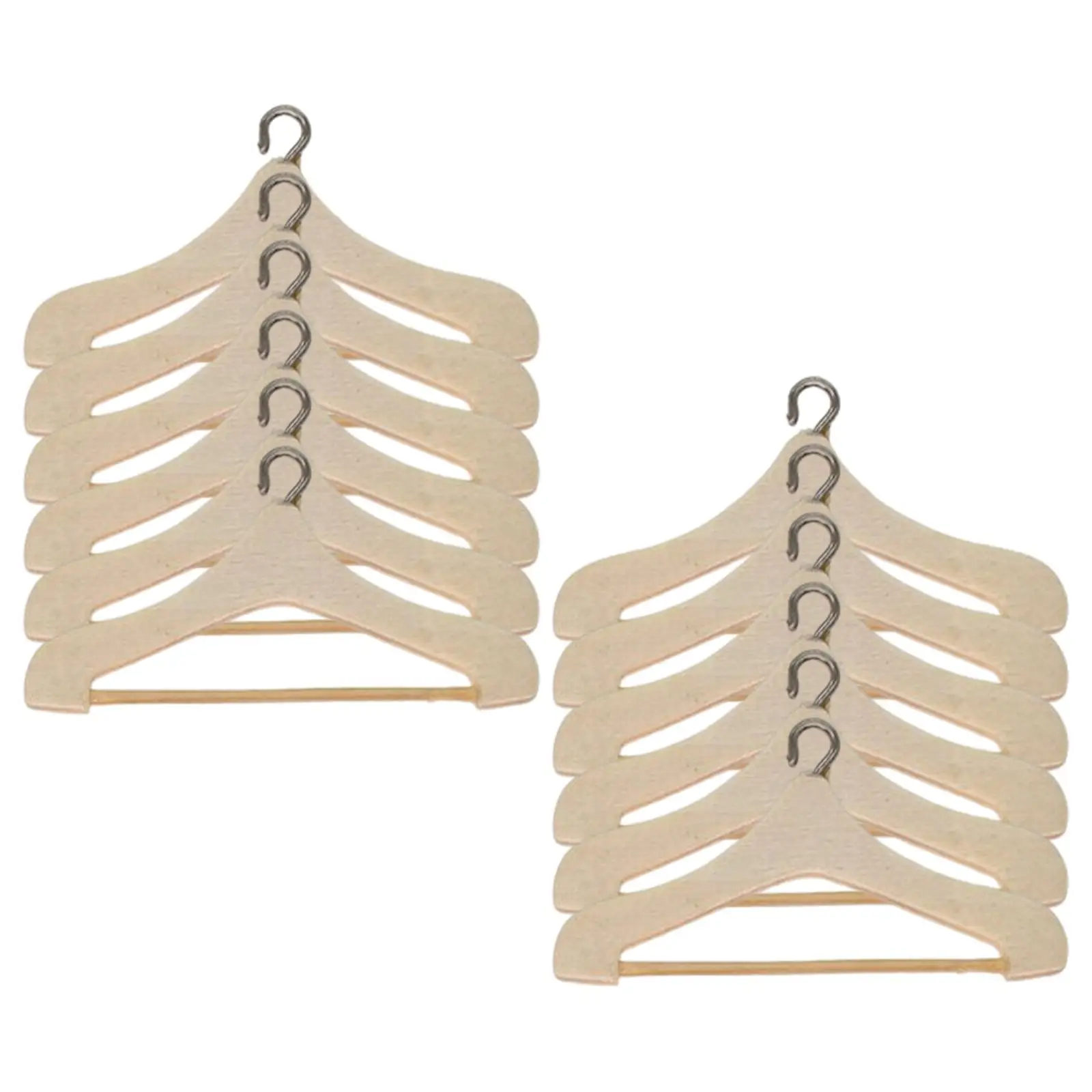 Wooden Dollhouse Clothes Hanger Rack Miniature Furniture 1 12 Scale for Doll Room Closet Wardrobe Vintage Style Kids Toy Pretend