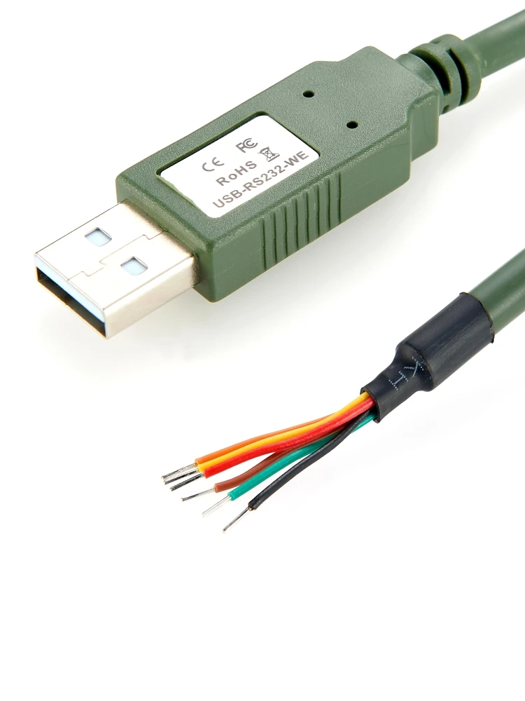 Kabel RS232 Kabel USB-RS232-WE Kabel adaptera konwertera szeregowego USB na RS232 z chipem FT232R Kabel szeregowy z końcówką przewodów dla Windows — zdjęcie 2