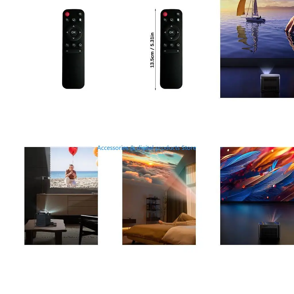 77JD Projector Remote Control Replacement Wireless Remote Controller Replacement for HY320 Projector Accessories