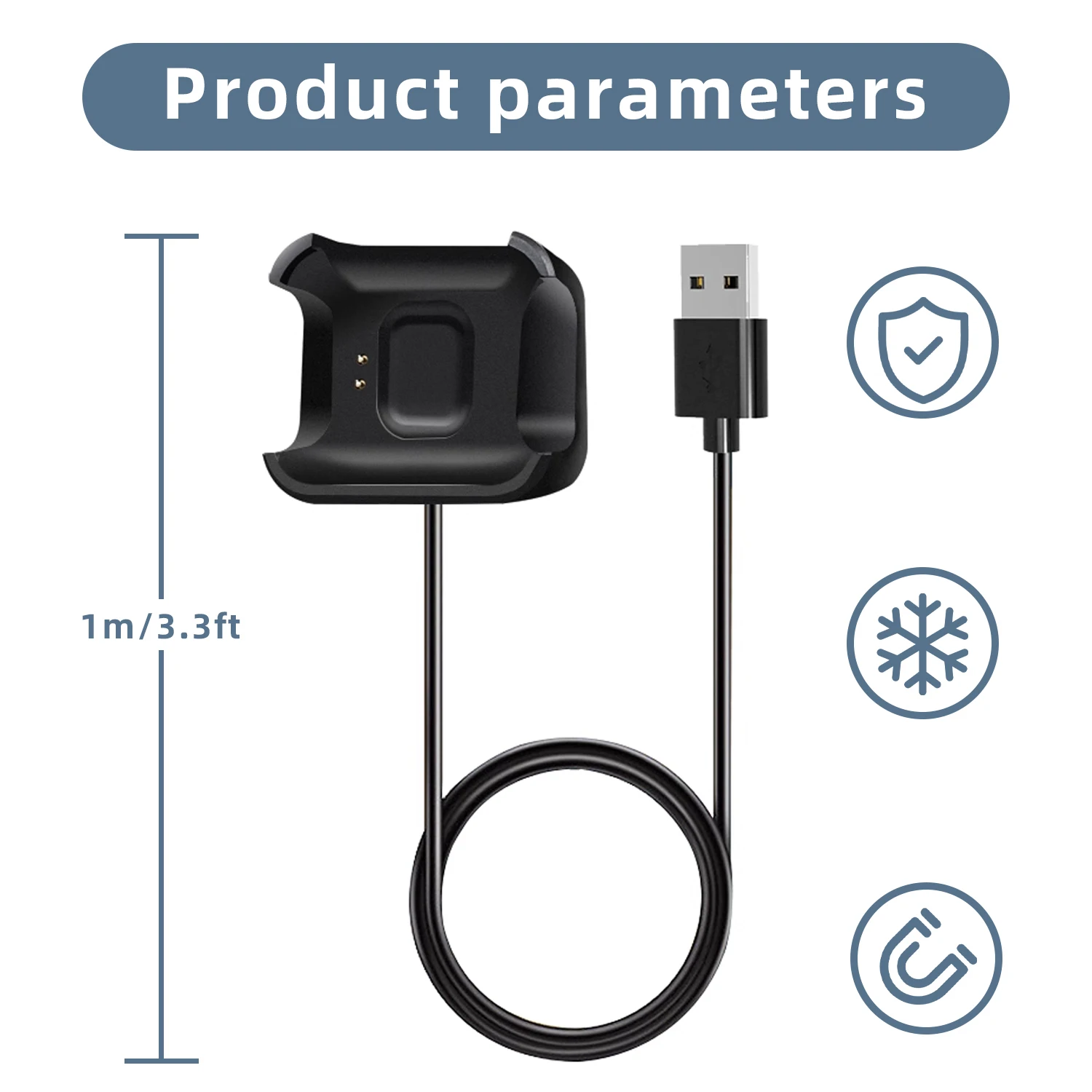 2-Pack Replacement Charger for redmi watch1/Mi Watch Lite1 USB Smart Watch Charger Charging Cable