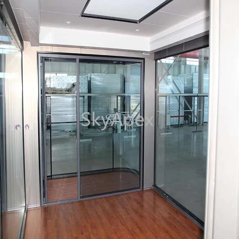 التكنولوجيا الحديثة المنزل الذكي كبسولة البيت الجاهزة الفضاء المقصورة فيلا مكتب مستودع الصلب المجلفن عزل مزدوج