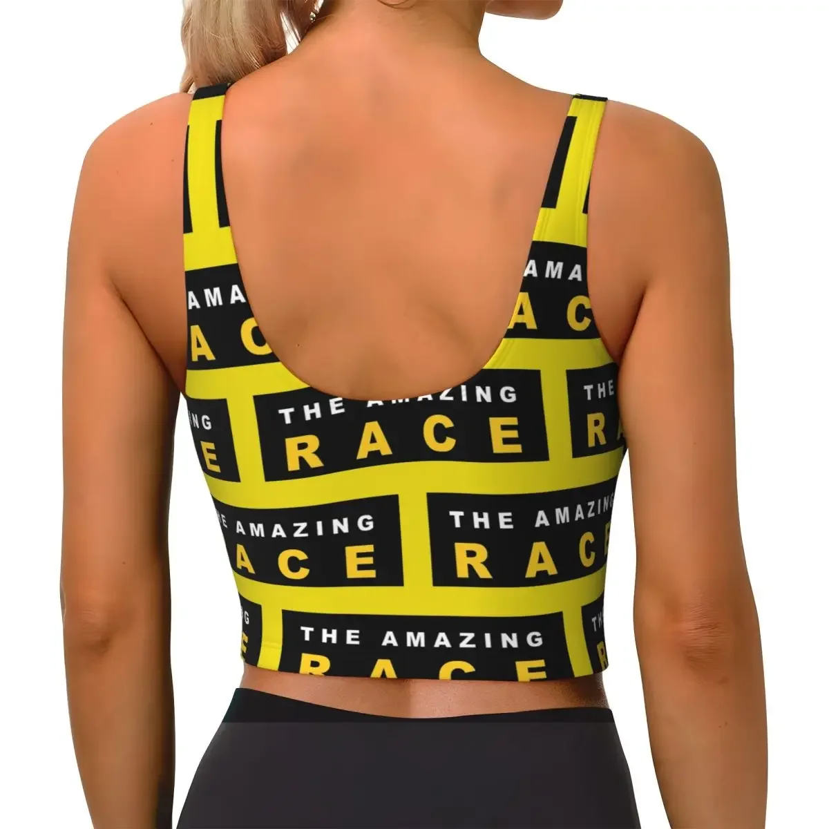 Custom Roudtour Amazing Race Women Sports Bra High Impact Vest Gym Workout Yoga Crop Tank Tops