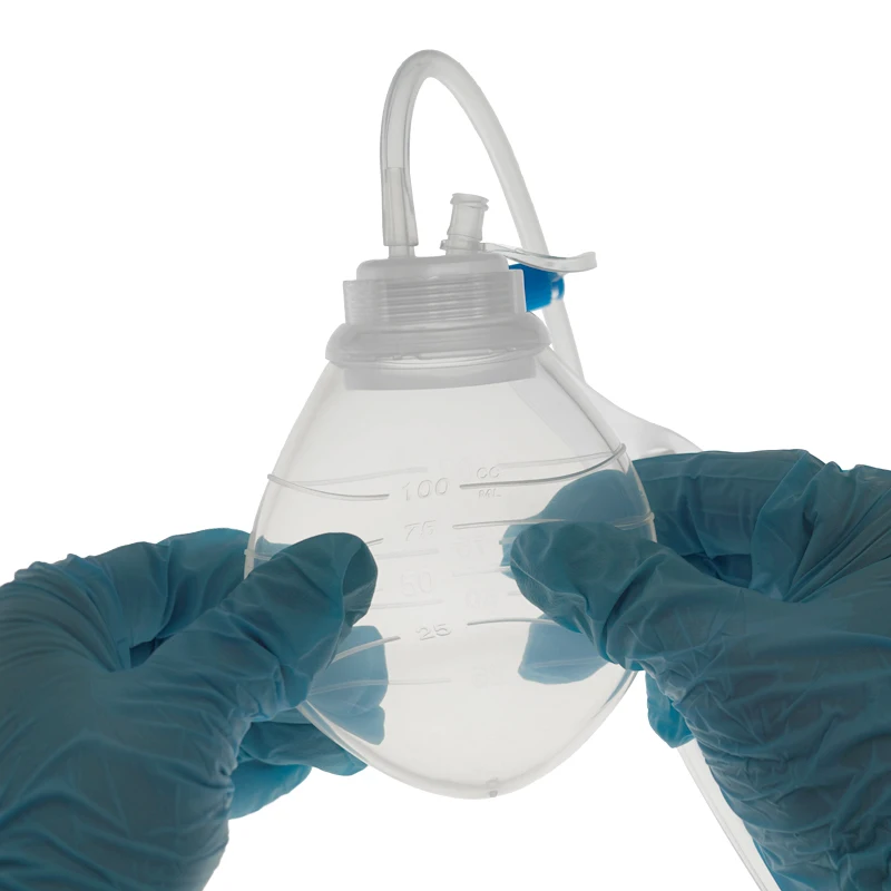 BamuCare Silicone Flat Perforated Drain and Silicone Reservoir Closed Wound Drainage System Medical Wound Drainage