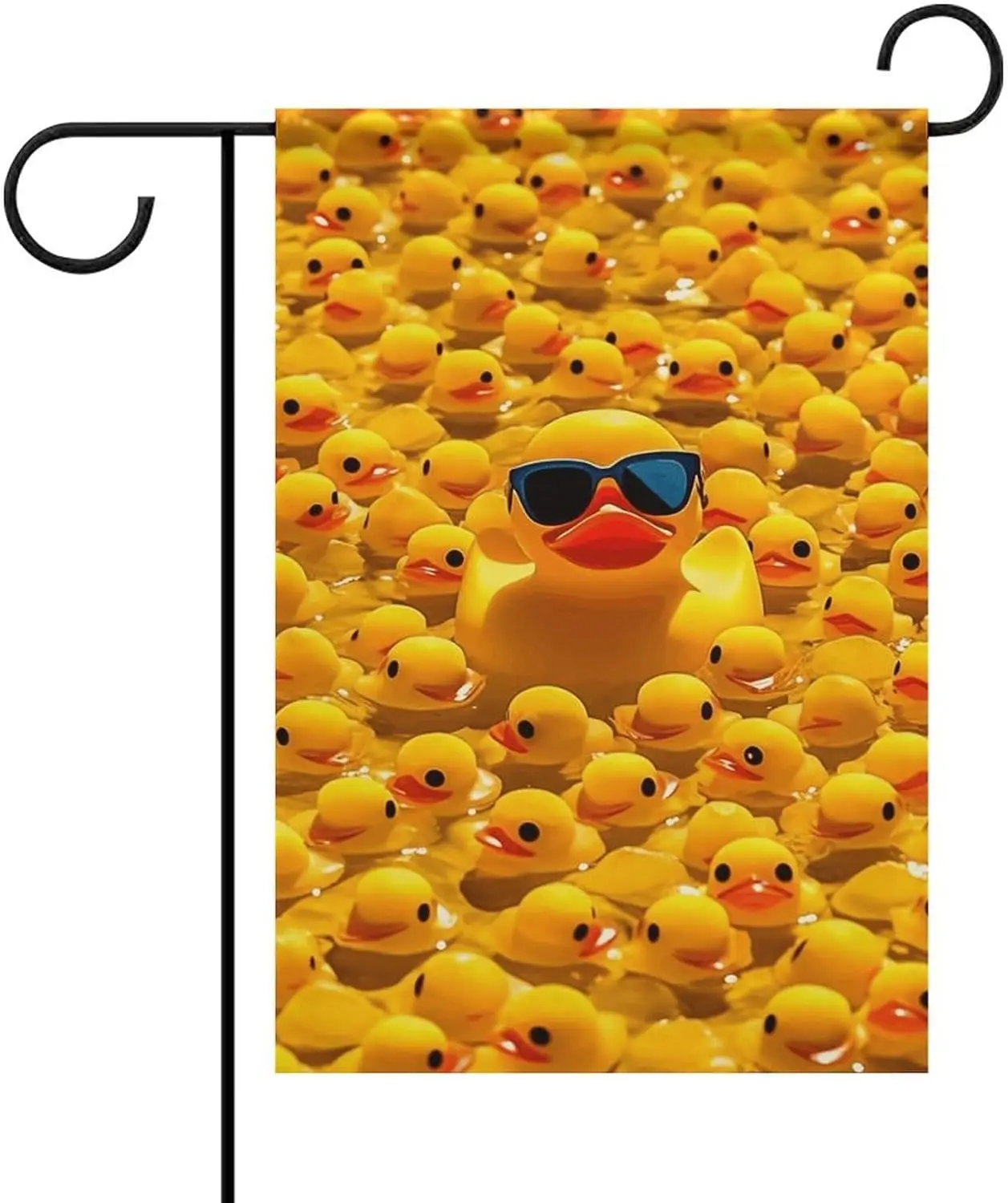 Yellow Rubber Duck With Sunglasses Garden Flag 12x18 Inch - Double Sided Yard Flags for Outside, Fade-Resistant Polyester Ya MMZ