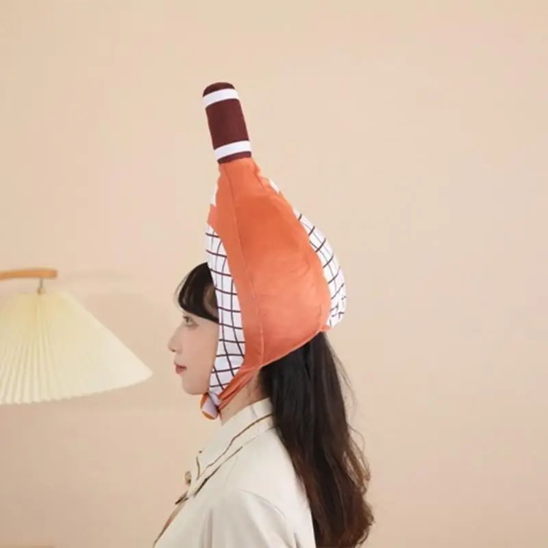 652F Creative Stuffed Tennis Racket Hat Adult Christmas Party Carnivals Hat