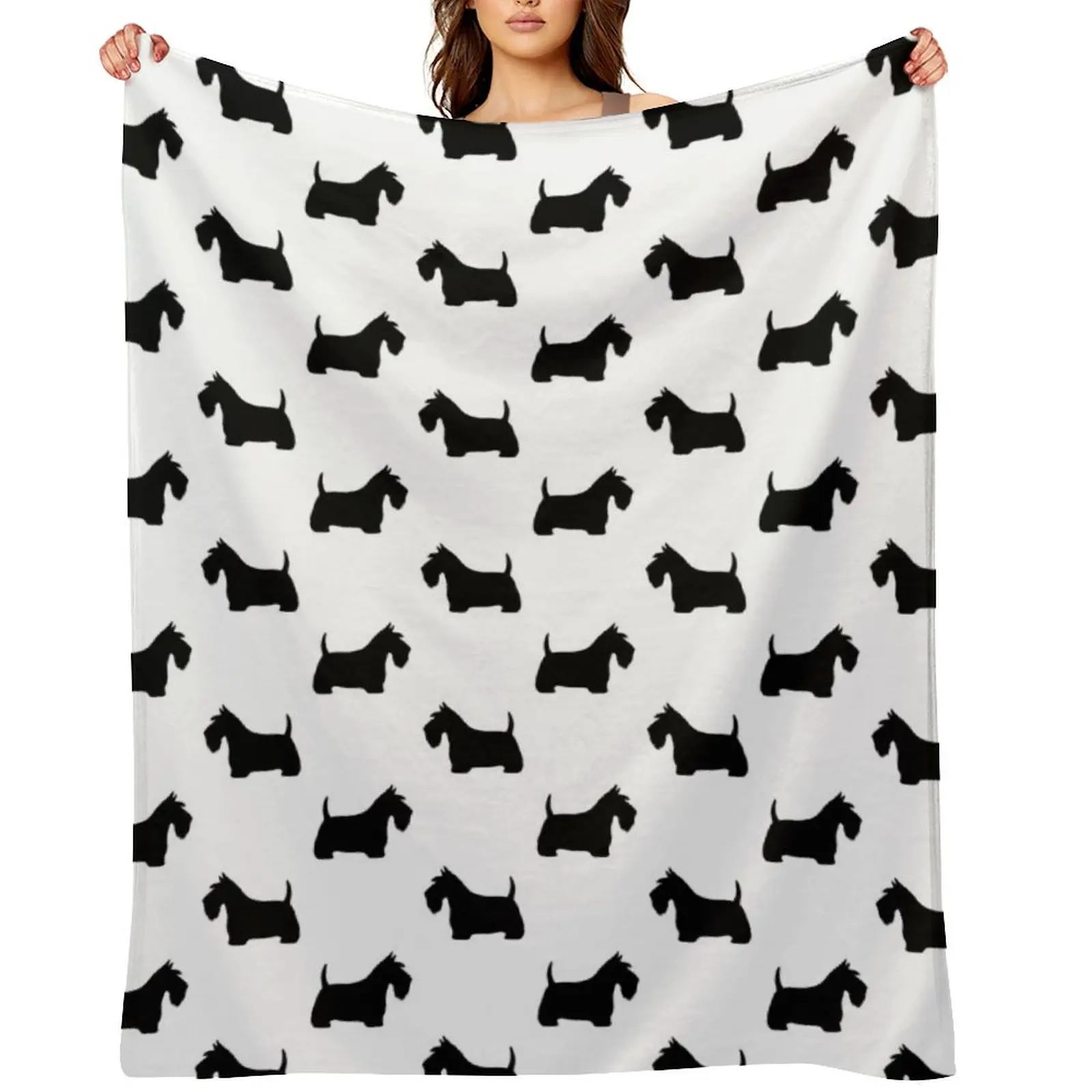 

Scottish Terrier Silhouette(s) Black Scottie Dog Throw Blanket Shaggy Kid'S Luxury St Hairys Blankets