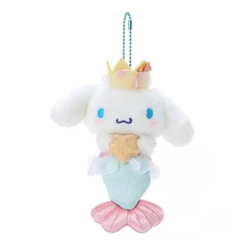 Saniro Character Mermaid Plush Toy Kitty Kuromi Mymelody Cinnamoroll Transformation Costume Best Friend Pendant Keychain