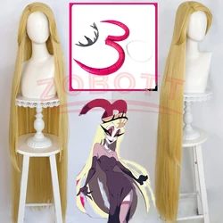 Hazbin Cosplay Hotel Cosplay Lilith Wig Lilith Long Yellow Hair Wig Women Men Halloween Cosplay Wig Crown Horns Accessorie Props