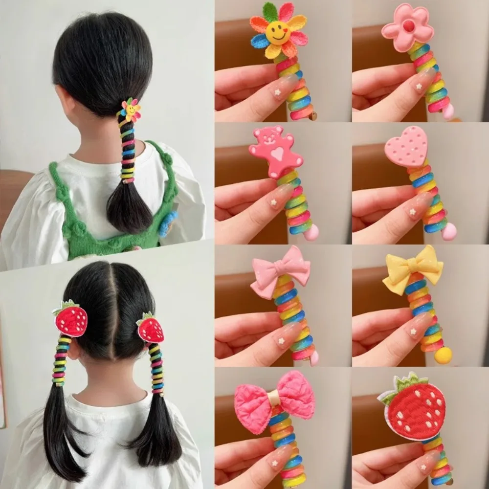 Spiral Coil Twisted Hair Bands Cute Braided Hair Ponytail Hair Rope Colorful Hair Accessories Women