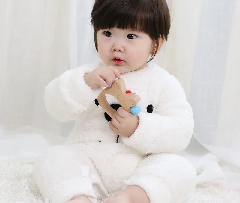 Children Clothing Cute Boys and Girls Baby Suit One piece Thermal Top Thickened Cute Baby Furry Sweater Winter