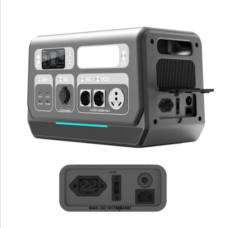 2000W Large Capacity Power Pack 2200W Portable Smart Solar Power Generator 110V 220V For Home Outdoor solar energy system
