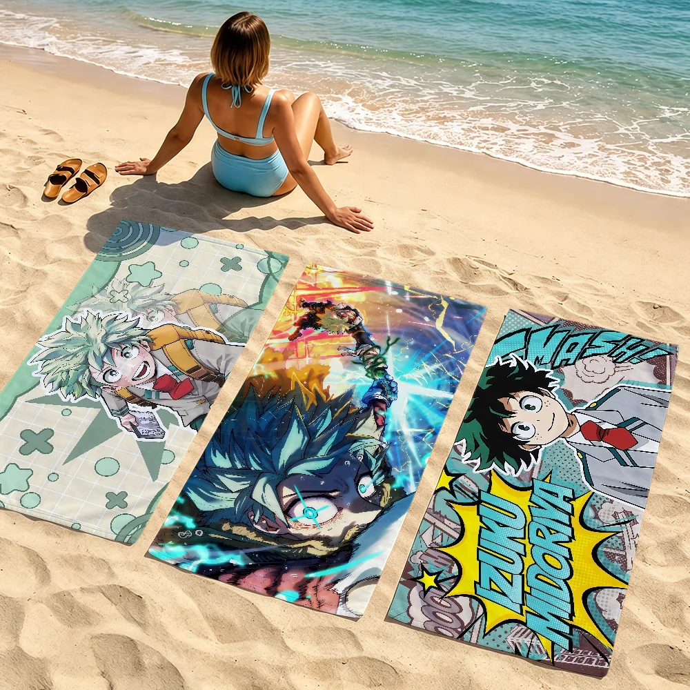 Bath Towel Anime I-Izuku Midoriya Deku Soft Quick Dry Beach Towels For Gift Travel Gym Bathing Spa Camp Sport Pool Towel Gift