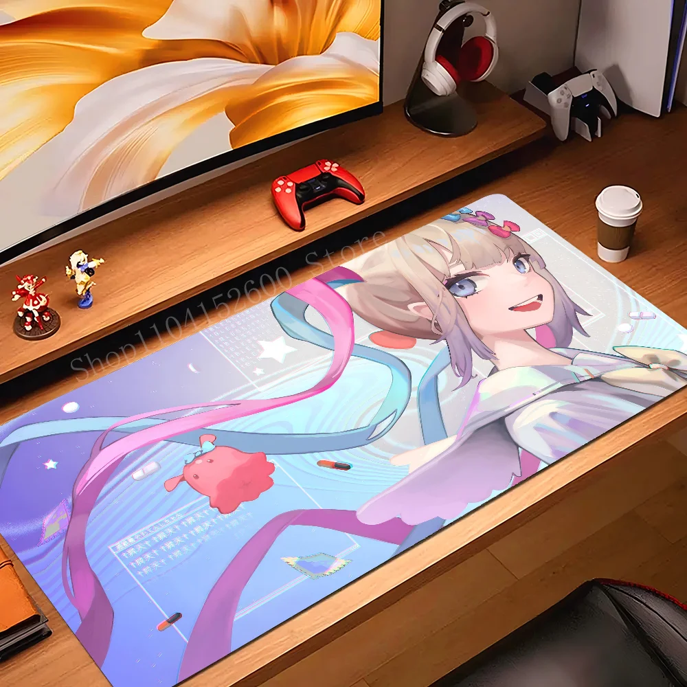 N-Needy Girl O-Overdose Mousepad Mouse Mat Desk Mat With Pad Gaming Accessories Prime Gaming XXL Keyboard Pad