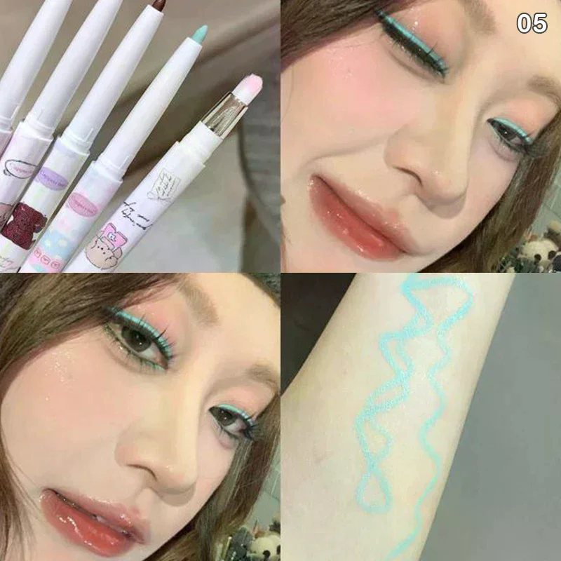 Cappuvini Pearlescent Eyeliner Gel With Brush Blend Silky Smooth Tea Brown Lying Silkworm Waterproof Eye Liner Pencil Makeup