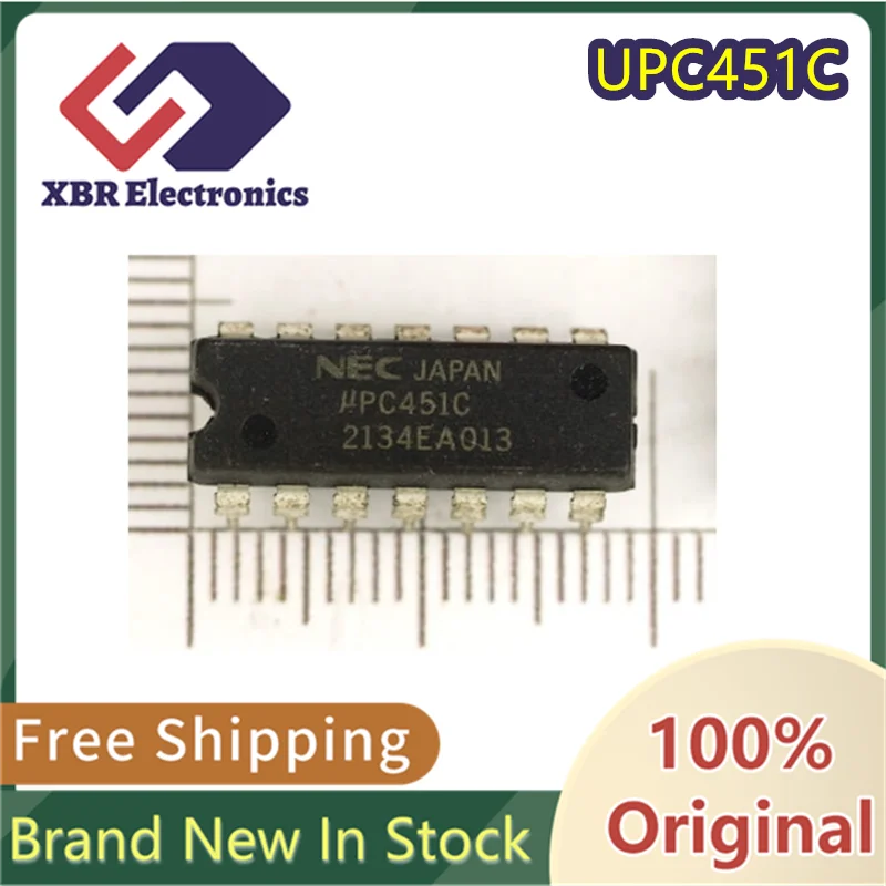 

(5/50 pieces) UPC451C PC451C UPC451 DIP-14 low power quad operational amplifier chip brand new original authentic free shipping
