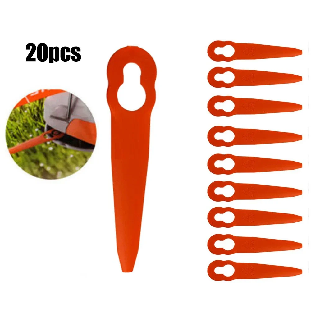 Pack Of 20 Trimmer Blades Plastic Red For Stihl FSA 45 Polycut 2-2 Cordless Trimmer Knifes ST089 Blades Replacement Garden Tools