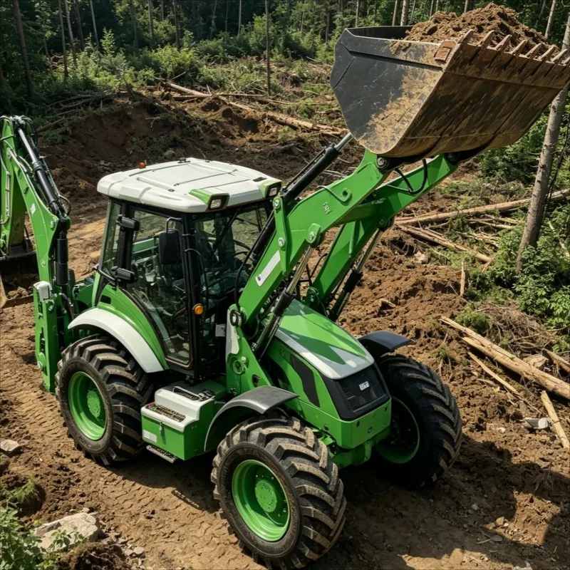 CustomizedBackhoe Loader Compact Design Industrial Equipment Rear Digging Arm Material Handling High Performance for Earthmoving