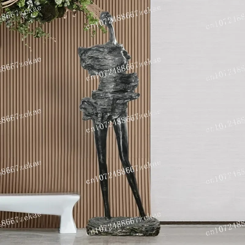 Modern Home Decoration Abstract Figure Sculpture Decoration Hotel Fiberglass Floor Creative Model Room