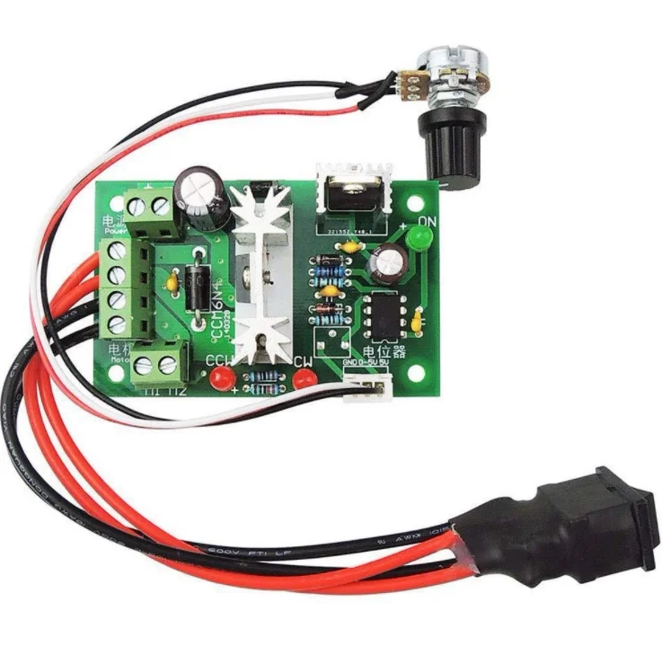 PWM DC motor governor 5A DC10V12V24V30V DC controller, forward and reverse switch 120W