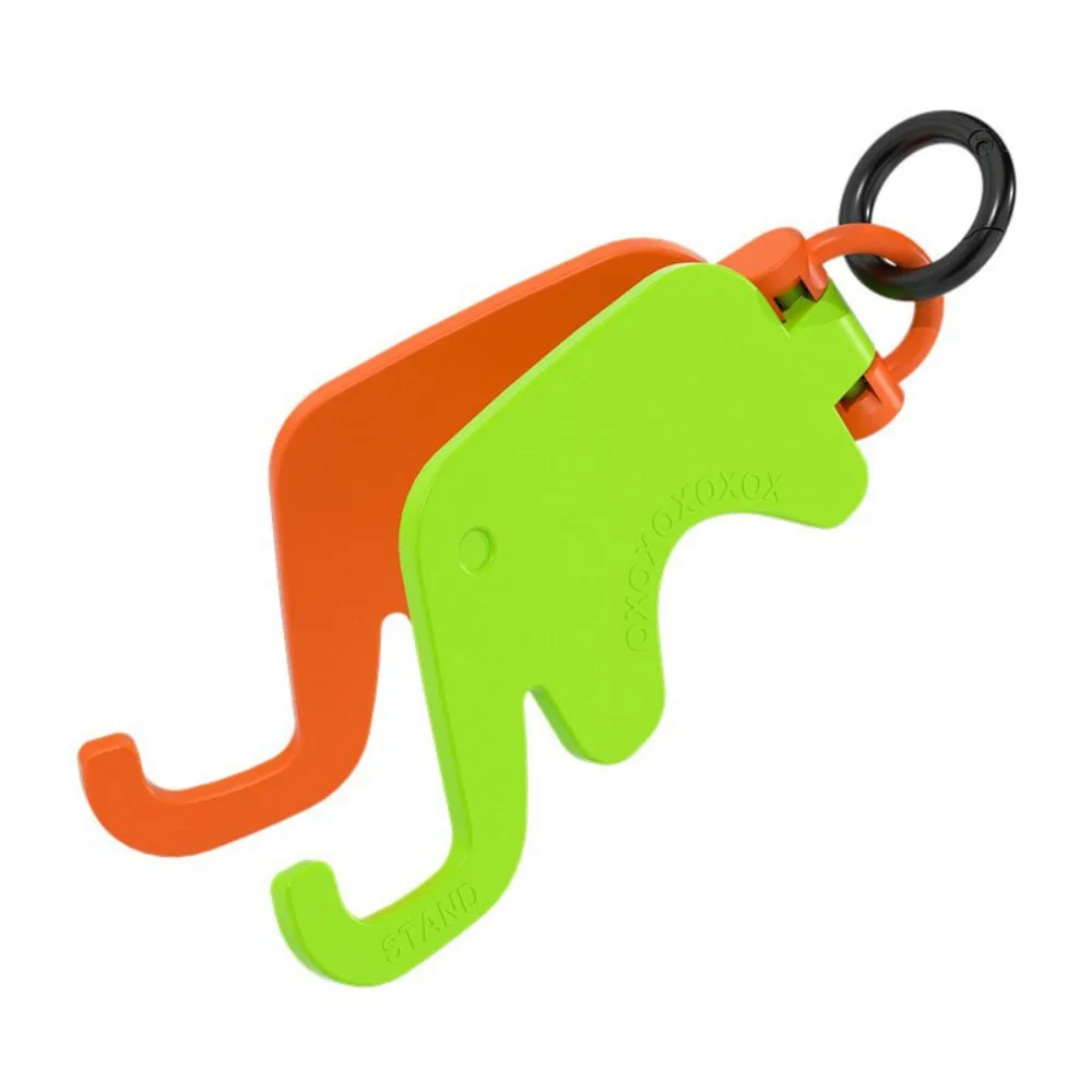 

Mini Portable Cute Elephant Shape Mobile Phone Stand Foldable with Keychain Phone Holder Phone Bracket