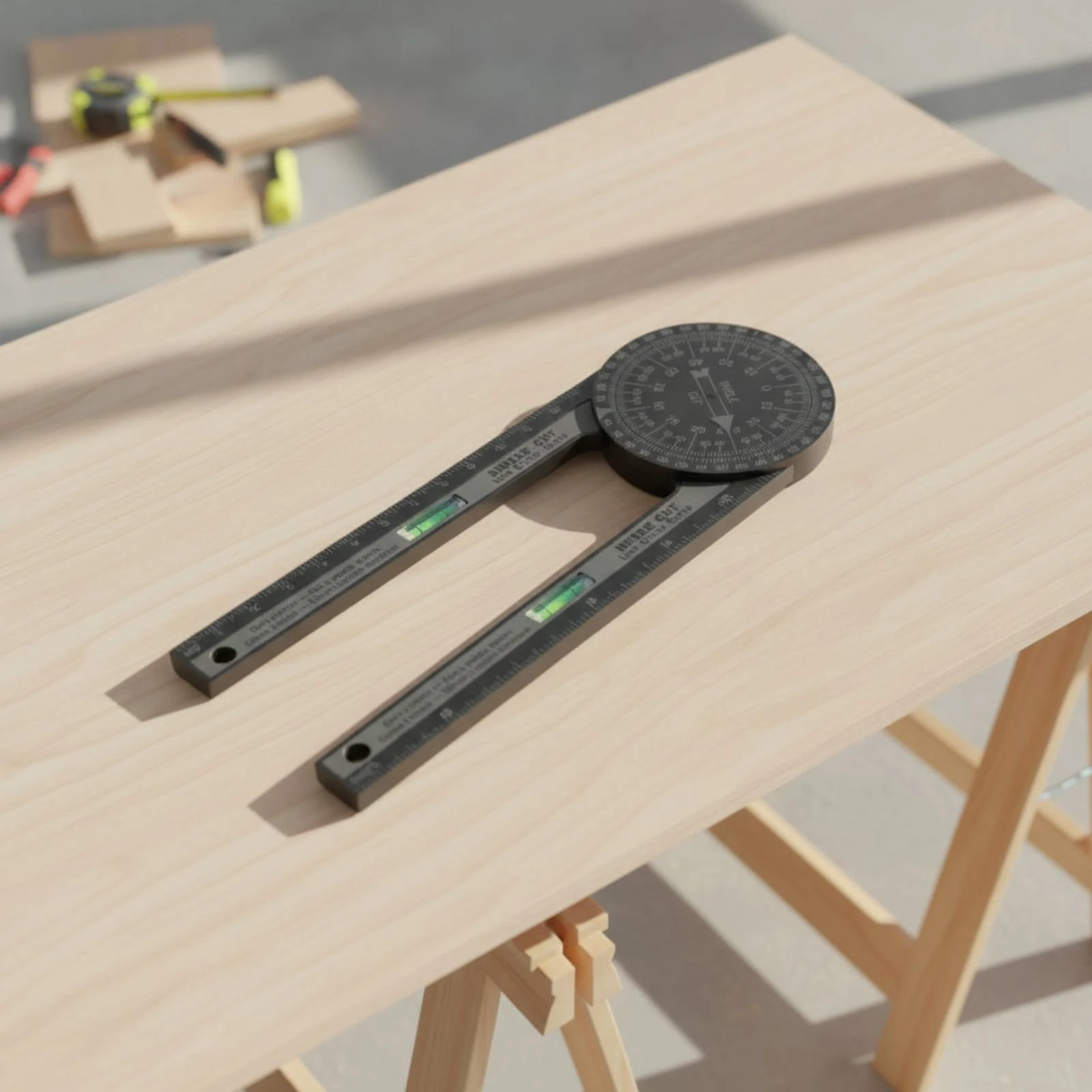 Angle Gauge with Ruler Arms Adjustable Angle Gauge Ruler and Protractor Combination Easy-to-Read Measuring Tool Accurate