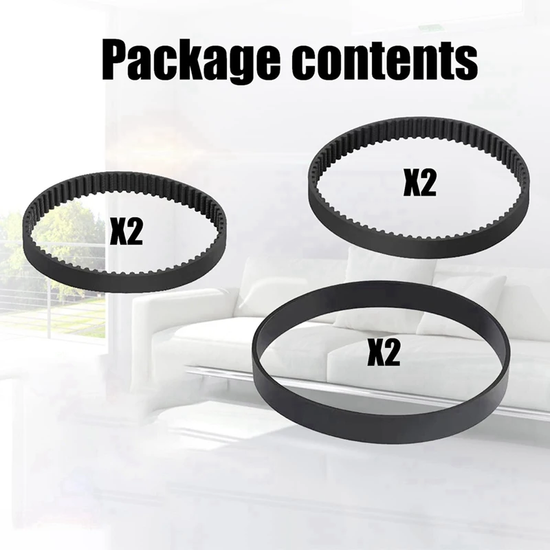 12PCS Replacement Vacuum Belt Set For Bissell Proheat 2X Revolution Pet Pro Cleaner Models 1986,1964,2007,2007P