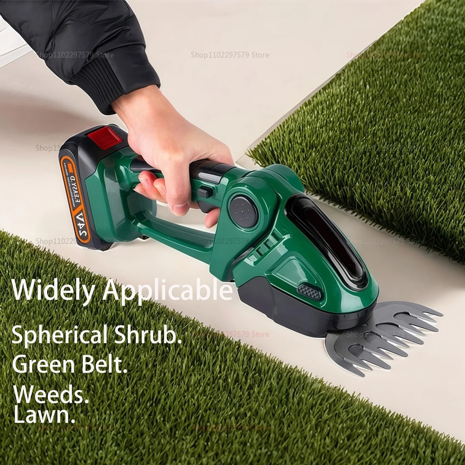 2 IN 1 Cordless Electric Hedge Trimmer Rechargeable Handheld Household Shrub Garden Tools Weeding Pruning Mower