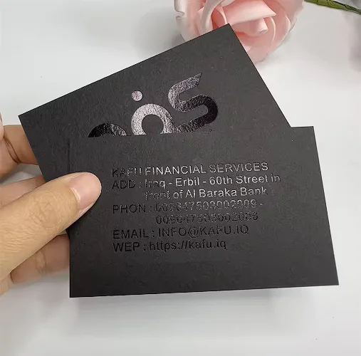 200PCS Customized printing matte UV hot stamping/silver stamping 300g paper business card VIP gift card