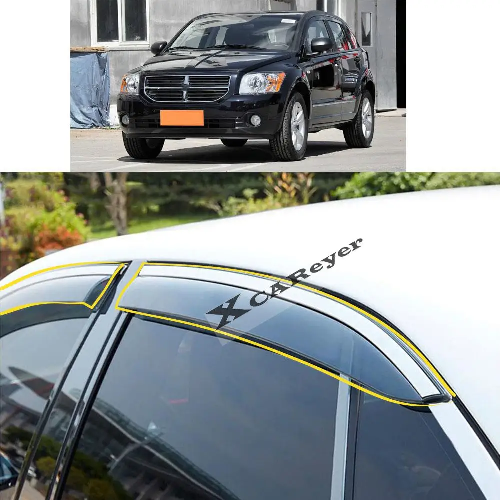 

For DODGE Caliber 2011-2015 2016-2020 Car Body Styling Sticker Plastic Window Glass Wind Visor Rain/Sun Guard Vent Parts