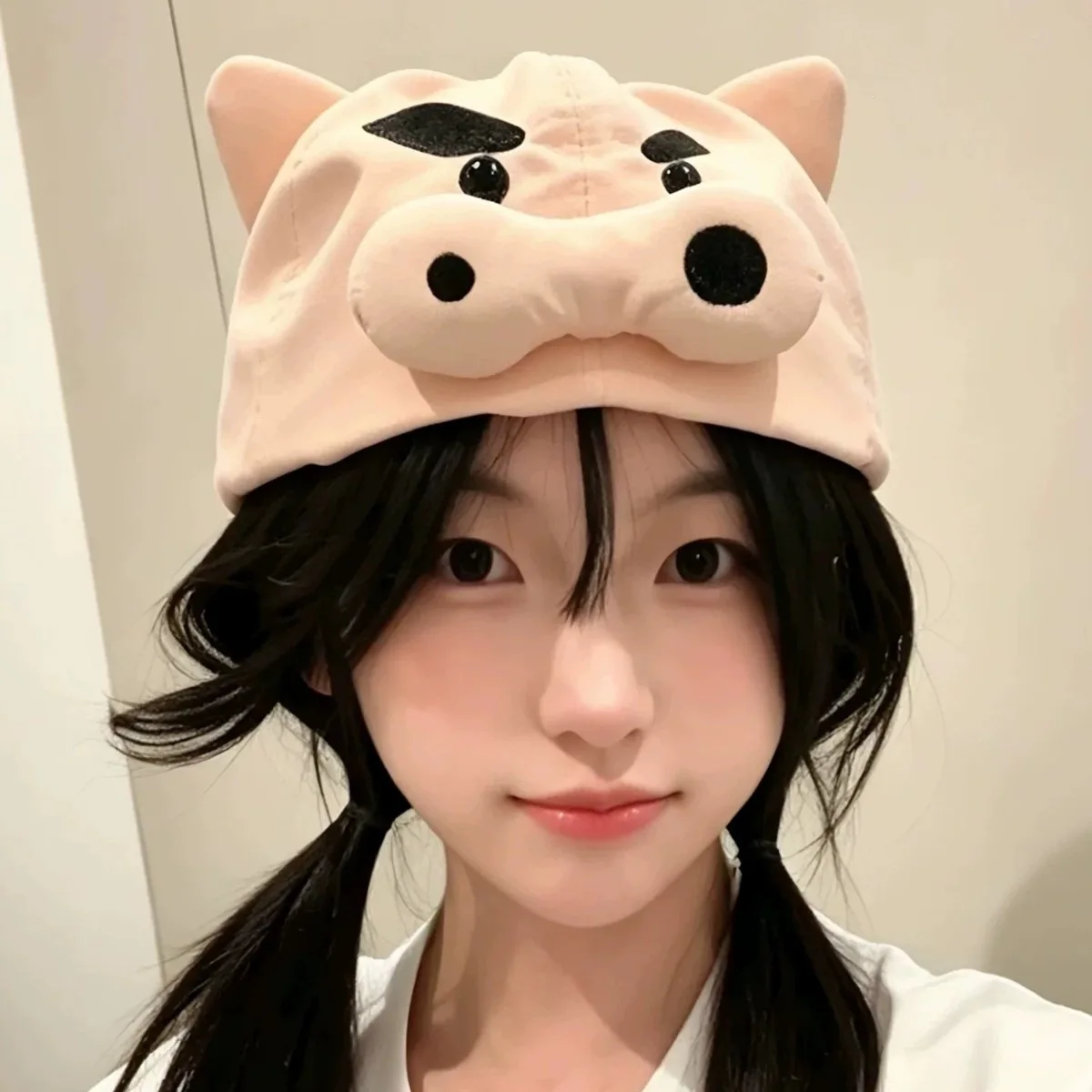 Cute 3D Piglet Ear Nose Baseball Cap Women Double‑Sided Wear Quick‑Dry UV Protection Peaked Hat Summer Outdoor Headwear