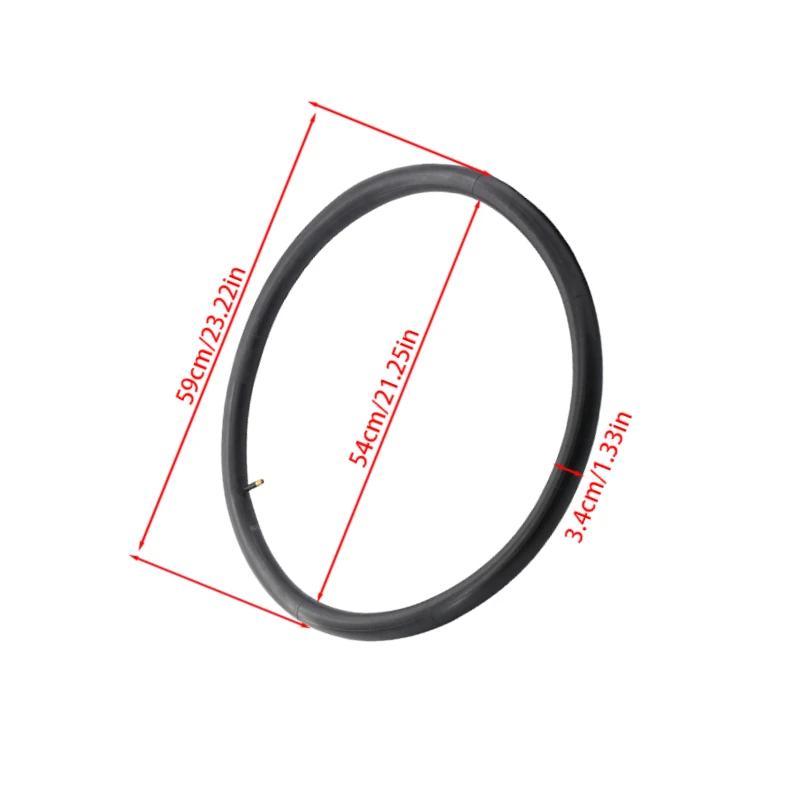 Premium 24X1.95/2.125 Straight Mouth Inner Tube Ideal Tire Accessory For Bicycles And Mountain Bikes