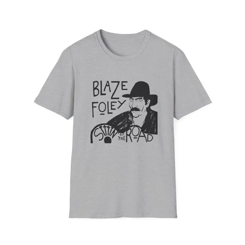 

blaze foley sittin' by the road черный трафарет фан-арт футболка