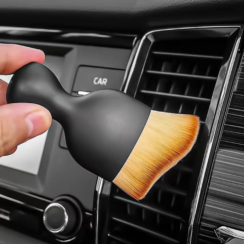 

Car Interior Cleaning Brush for Air Conditioner Outlet Center Console Dust Removal Cleaning Tool Soft Brush Car Arc Detail Brush