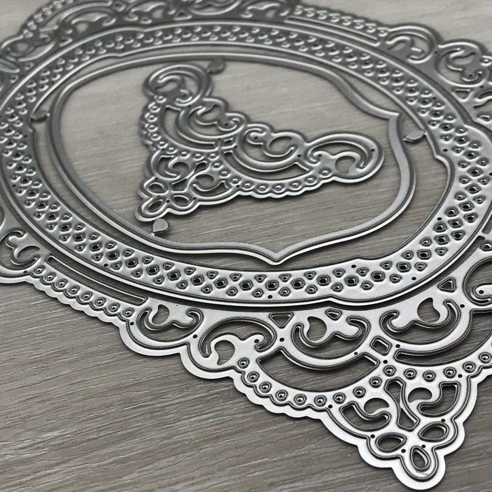 1 قطعة قوالب القطع المعدنية قطع يموت قالب إطار مستطيل الديكور قصاصات ورقية كرافت شفرة لكمة الإستنسل يموت #4