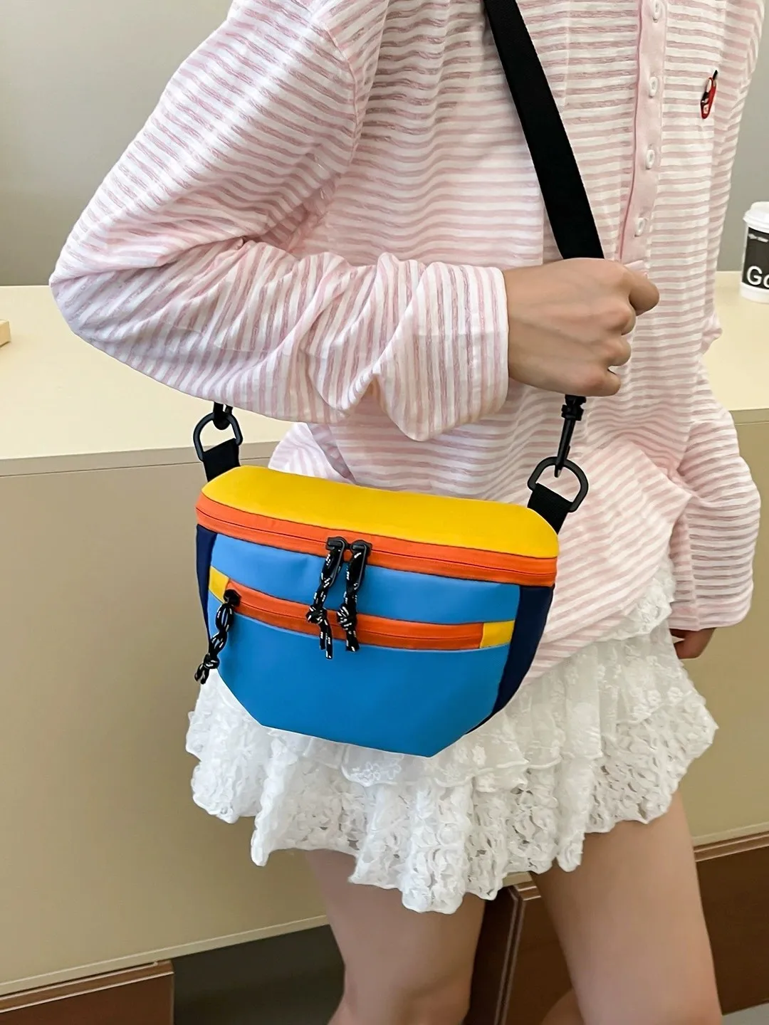 The 4-in-1 Mini Sports Chest Pack: Lightweight Outdoor Sling, Shoulder, Waist & Hand-Carry Bag  Trendy & Portable
