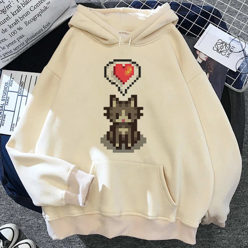 Stardew Valley hoodies women aesthetic Fleece long sleeve top Kawaii Hooded Shirt sweater women long sleeve top sweater