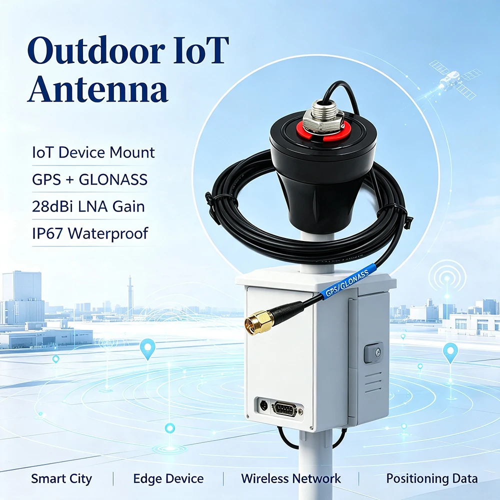 28dBi LNA GPS GLONASS For Industrial IoT Smart City Vehicle Ship Positioning Device
