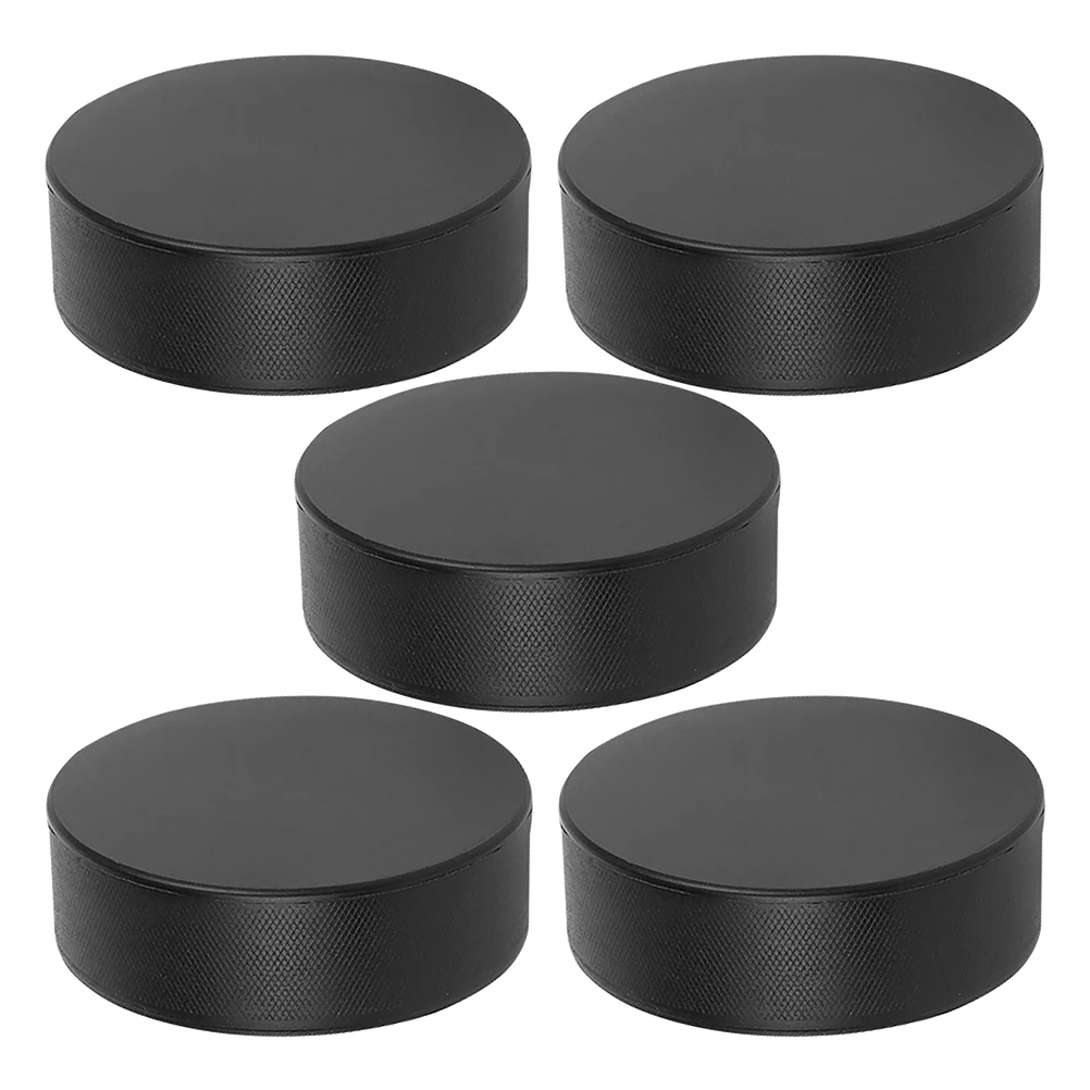 

5Pcs Solid Ice Hockey Pucks PU Lightweight for Training Practice Indoor Outdoor Hockey Game Competition Sports Equipment