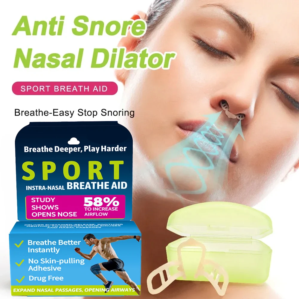 Anti Snore Nasal Dilator Stop Snoring Silicone Nose Clip Sport Easy Breath Nasal Clip Stop Snoring Aid Device Improve Sleeping
