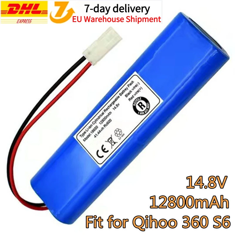 

14.8V 12800mAh Battery Pack for Qihoo 360 S6 Robotic Vacuum Cleaner Spare Parts Accessories Replacement Batteries.