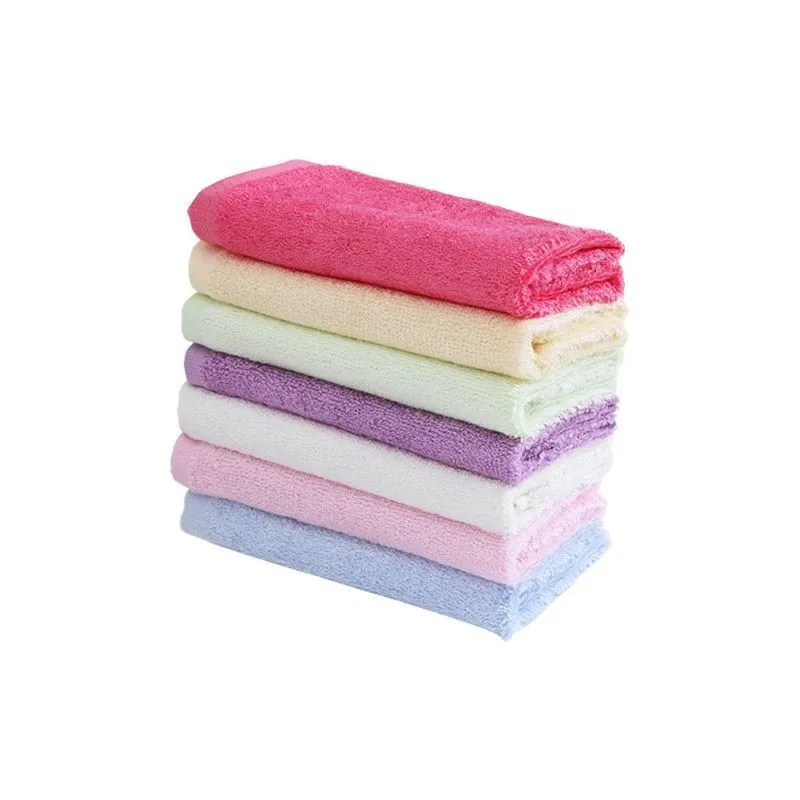 Bamboo Fiber Towel Highly Absorbent Non-Shedding Face Towel Ideal Sweat-Wiping, and Baby’s Facial Cleansing (Small Square Size)