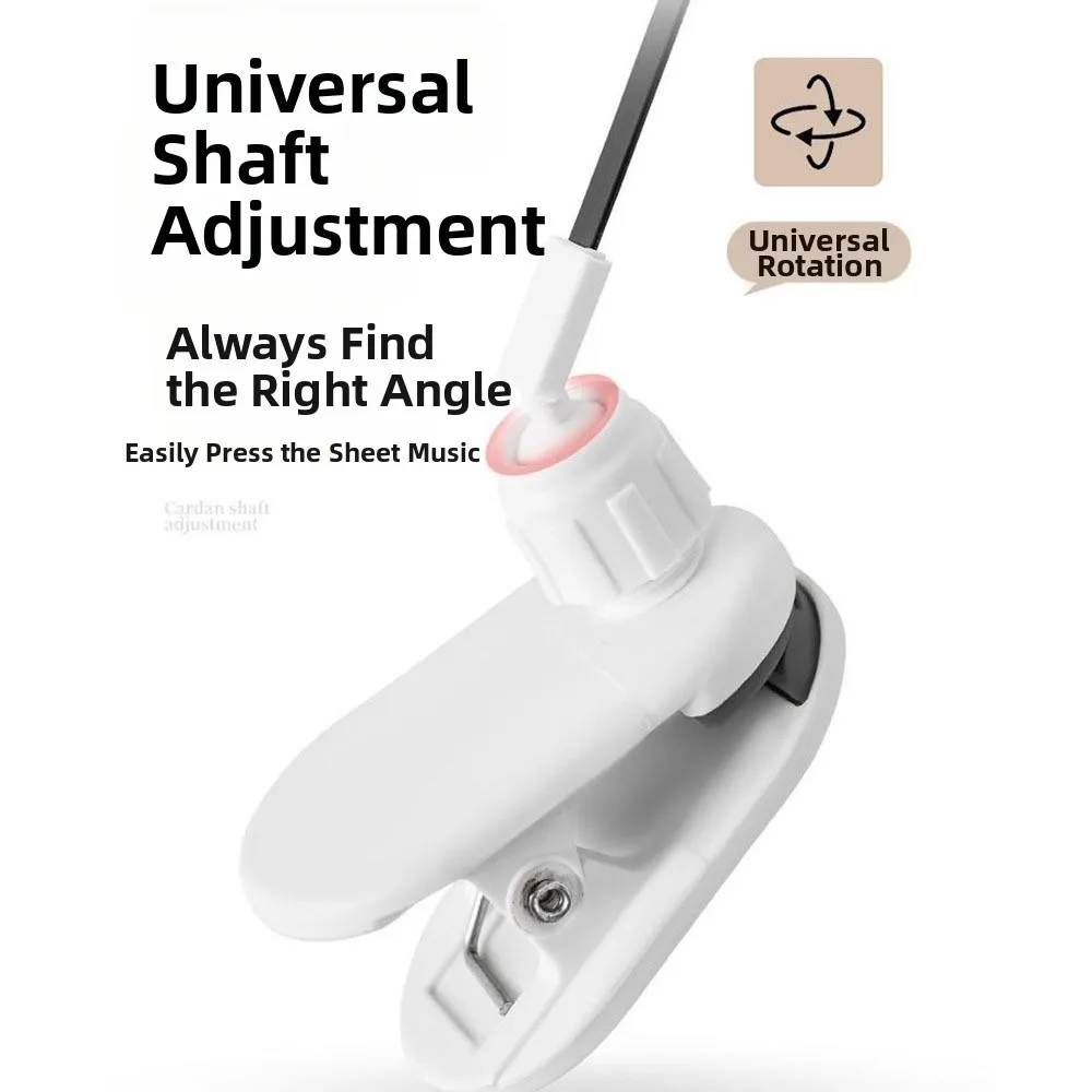 1Pair Portable Piano Music Book Clip Clip on Non-Slip Piano Score Holder Enlarged Clamp Head Adjustable Piano Page Holder