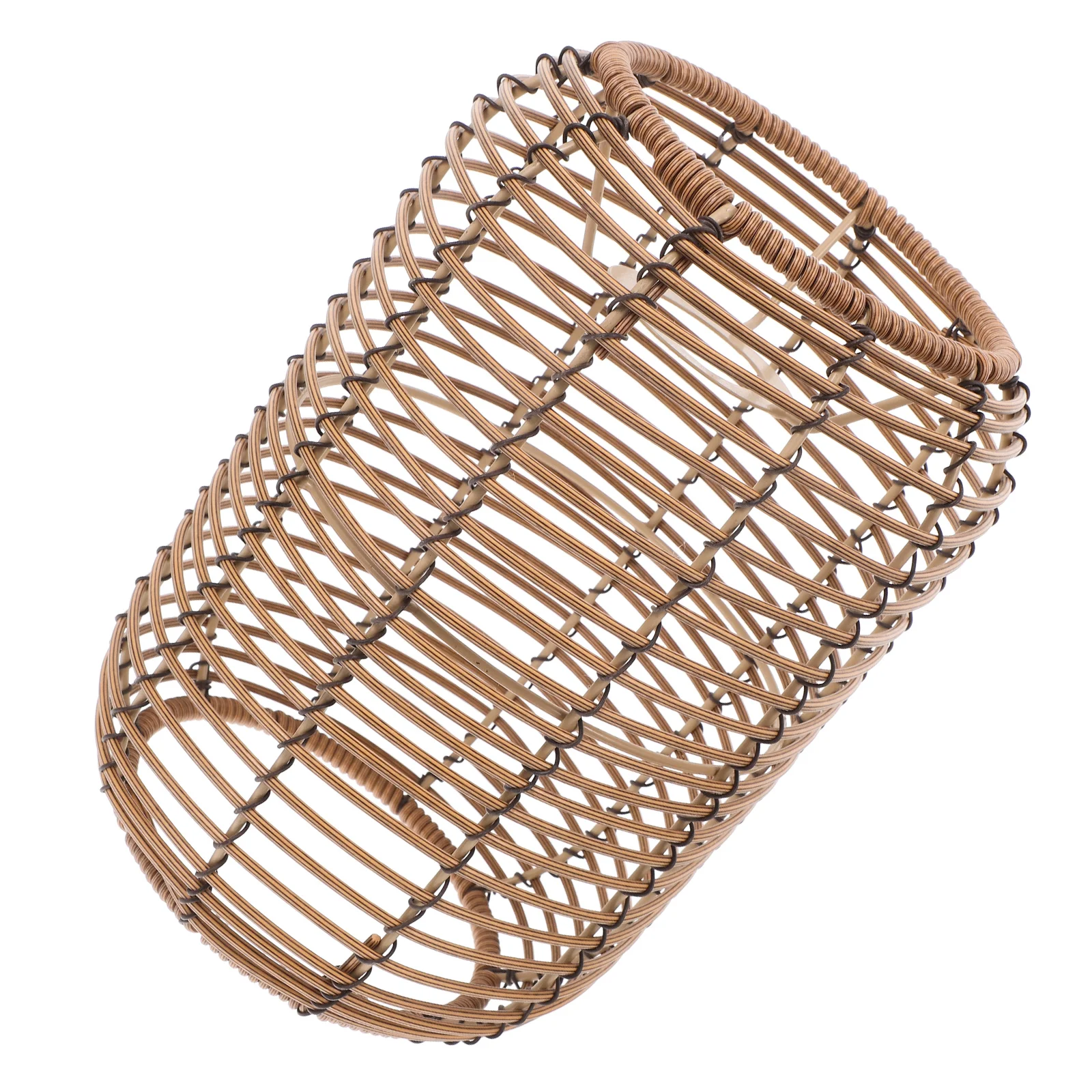 Lampada a sospensione vintage retrò Paralume in finto rattan intrecciato Lampade vintage Hollow Boho Farmhouse oversize