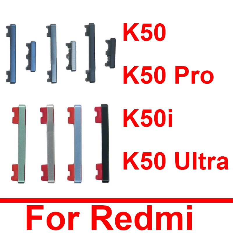 

Кнопки регулировки громкости для Xiaomi Redmi K50 K50Pro K50 Ultra K50i On OFF Power Volume Up Down Боковые клавиши Запасные части