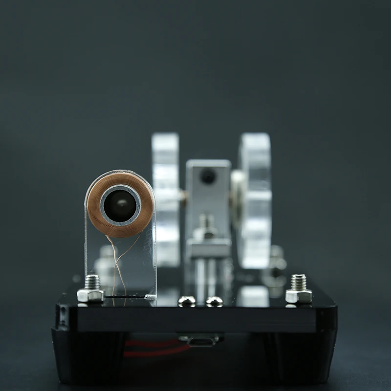Single cylinder electromagnetic engine, dual cylinder array electromagnetic engine model, solar creative gift ornament